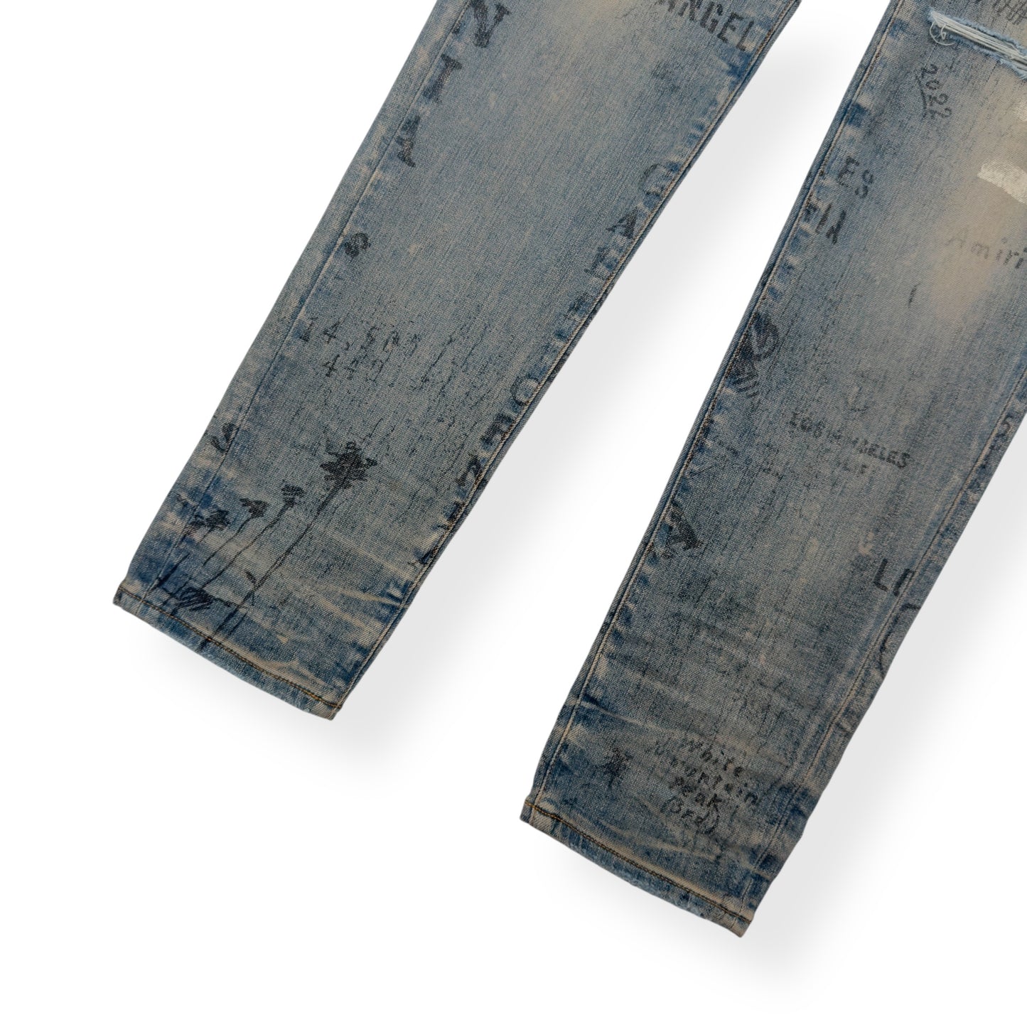 AMIRI MILITARY STENCIL LOGO SKINNY DENIM JEANS W34”