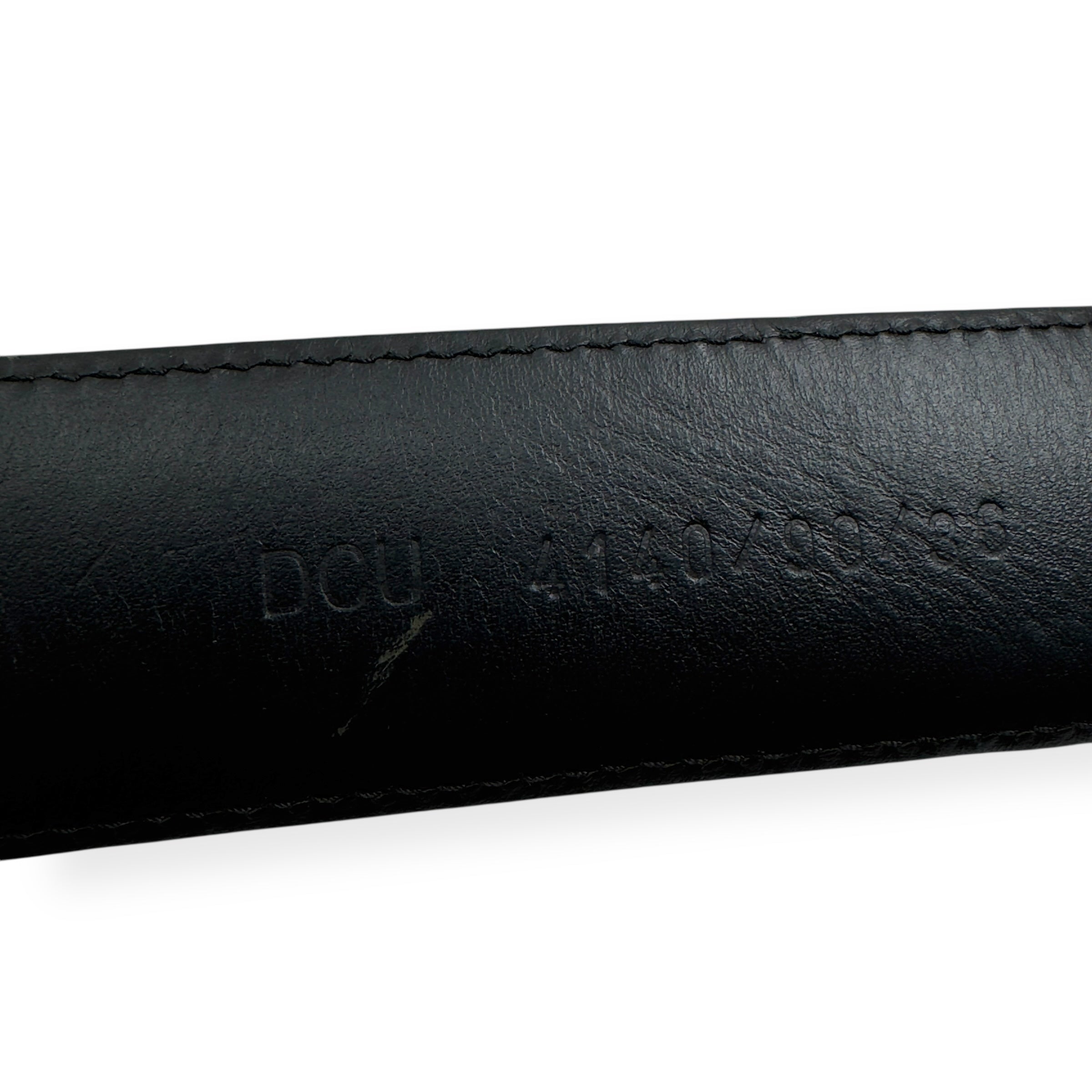 VERSACE MEDUSA HEAD LEATHER BELT GREY / BLACK W34"