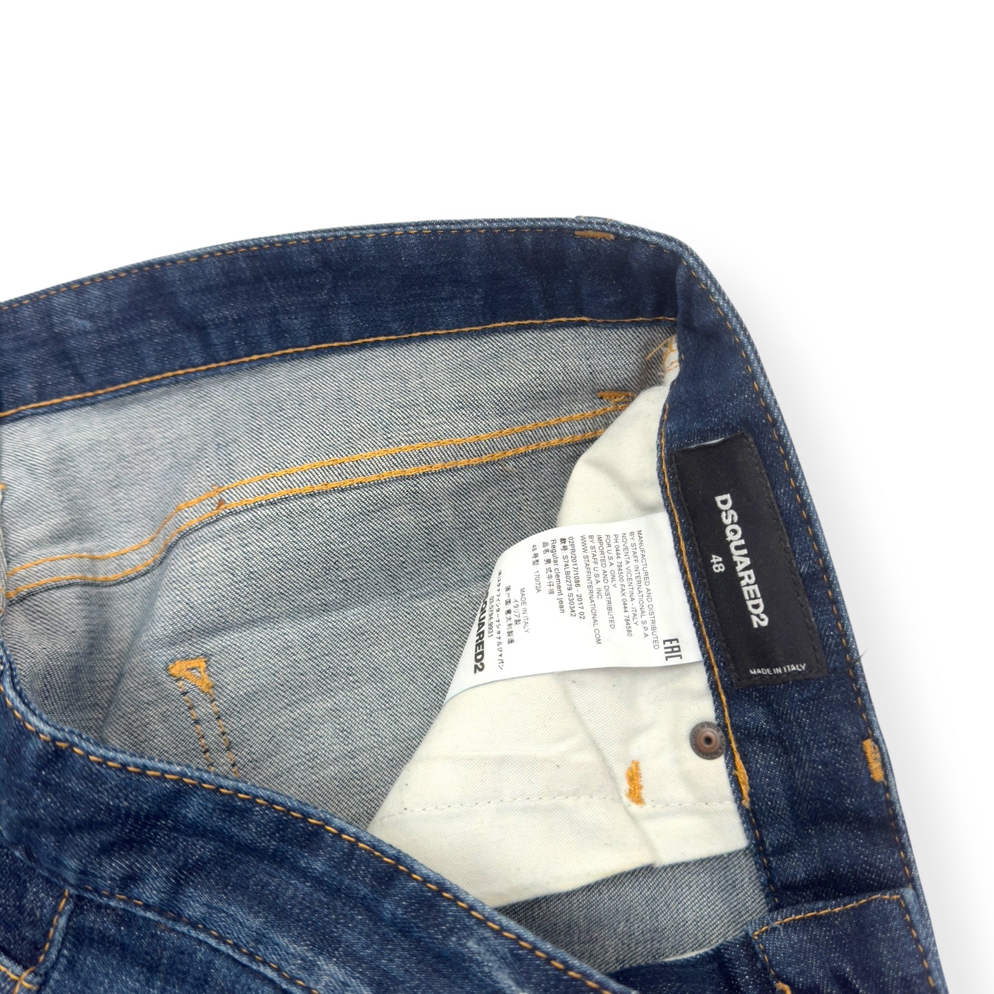 DSQUARED2 DISTRESSED DENIM JEANS BLUE 48 / M
