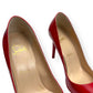 CHRISTIAN LOUBOUTIN PIGALLE 100MM PATENT LEATHER POINTED TOE PUMPS RED 36 / UK3