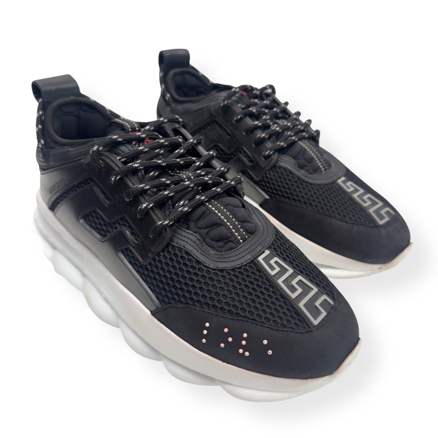 VERSACE CHAIN REACTION SNEAKER BLACK / WHITE 42 / UK8