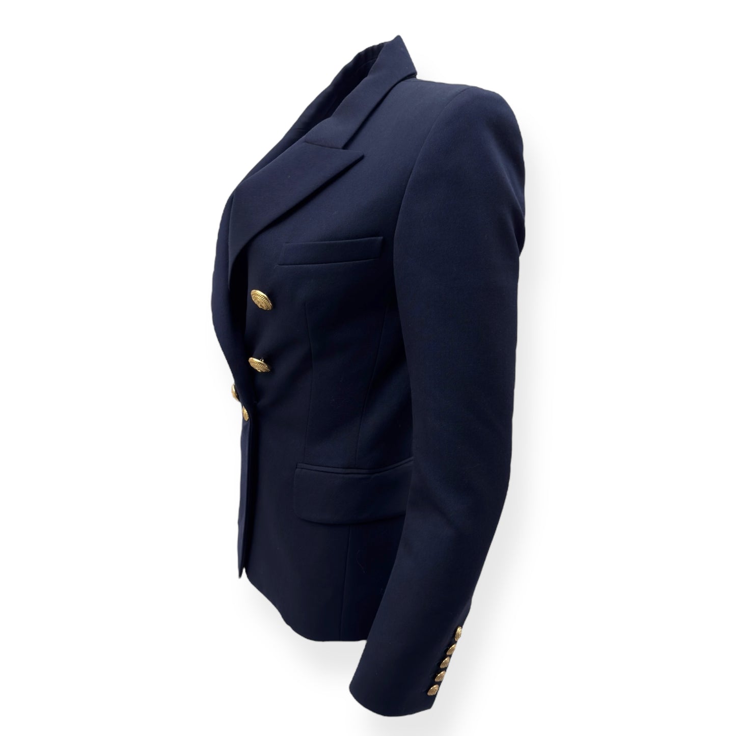 BALMAIN DOUBLE-BREASKTED WOOL BLAZER NAVY 38 / S / UK10