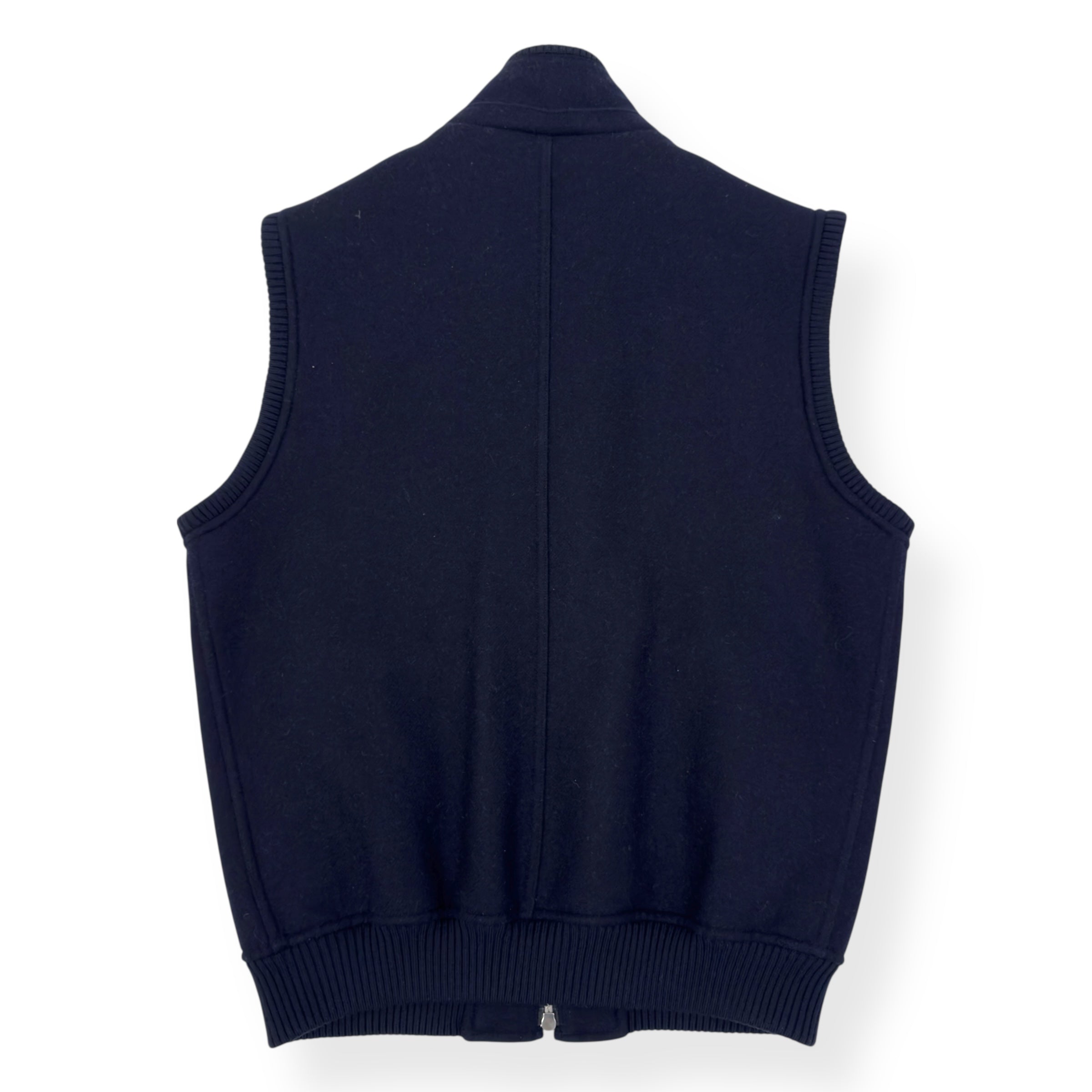THOM SWEENEY BESPOKE WOOL GILET NAVY 50 / M