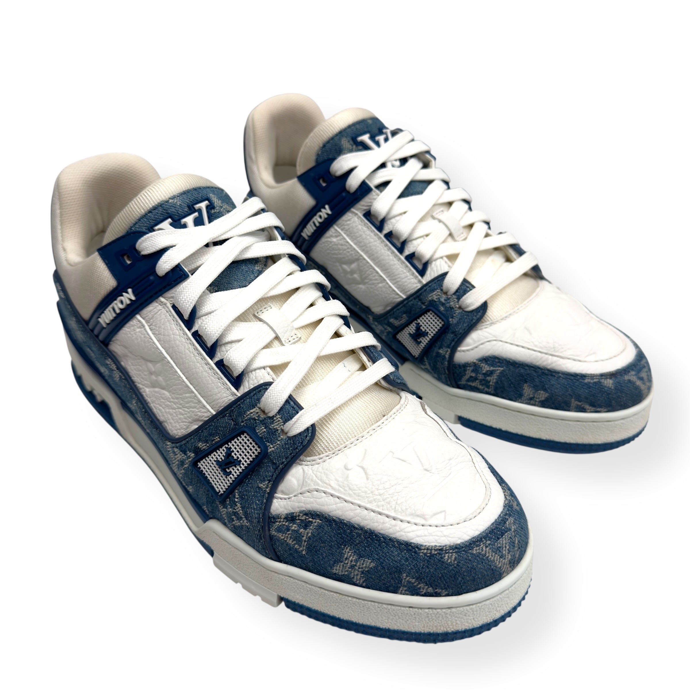 LOUIS VUITTON LV MONOGRAM DENIM SNEAKER BLUE / WHITE UK9.5