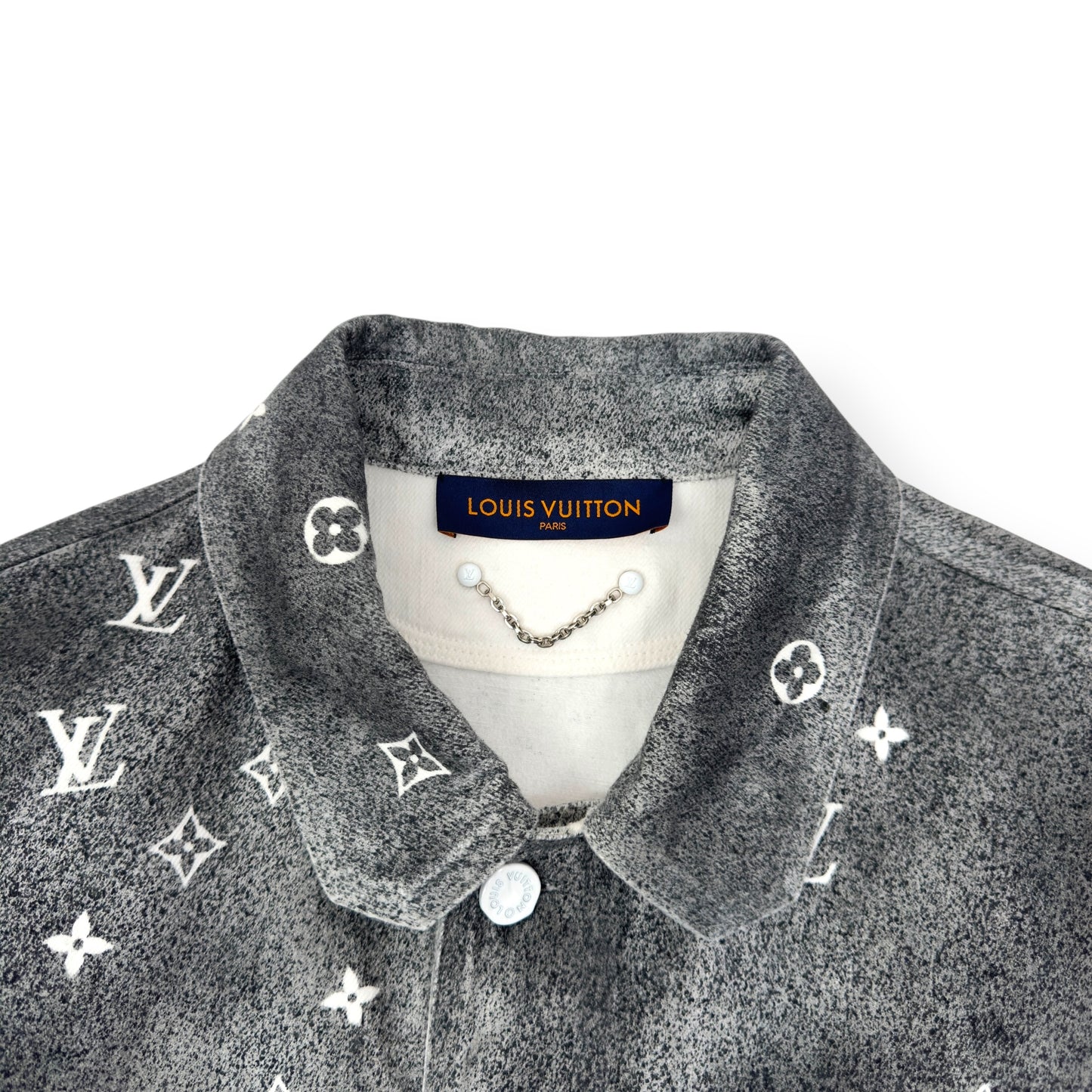 LOUIS VUITTON WORKWEAR GRADIENT MONOGRAM JACKET GREY / WHITE L