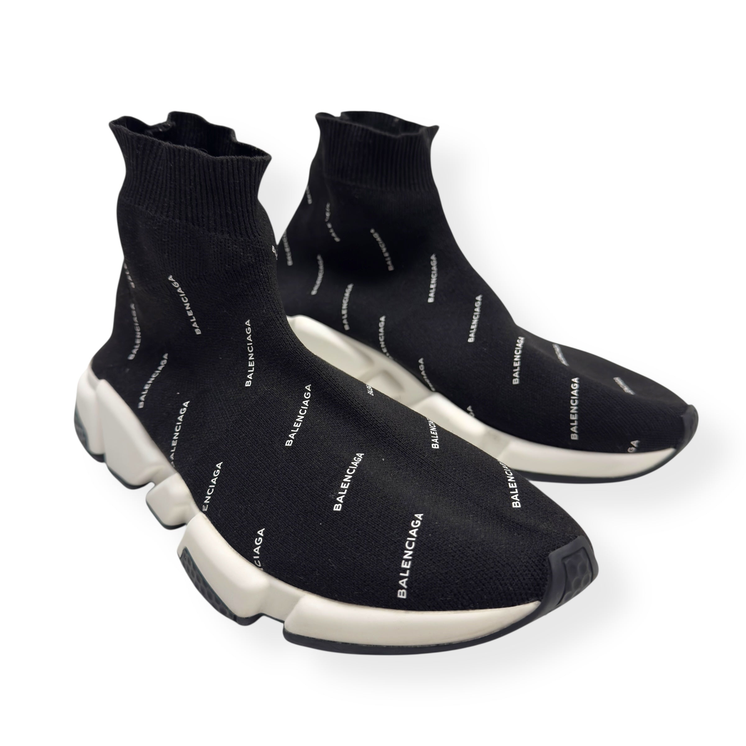 BALENCIAGA SPEED SNEAKER BLACK / WHITE 42 / UK8 – Wylist