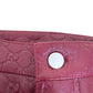 GUCCI GG EMBOSSED LEATHER TROUSERS RED 50 / L