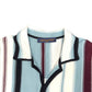 LOUIS VUITTON STRIPED CROCHET SHORT-SLEEVED SHIRT BLUE XXL