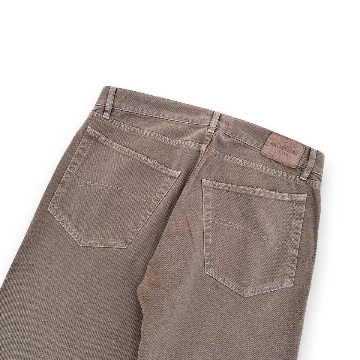 BALENCIAGA STRAIGHT LEG DENIM JEANS OLIVE / KHAKI 32”