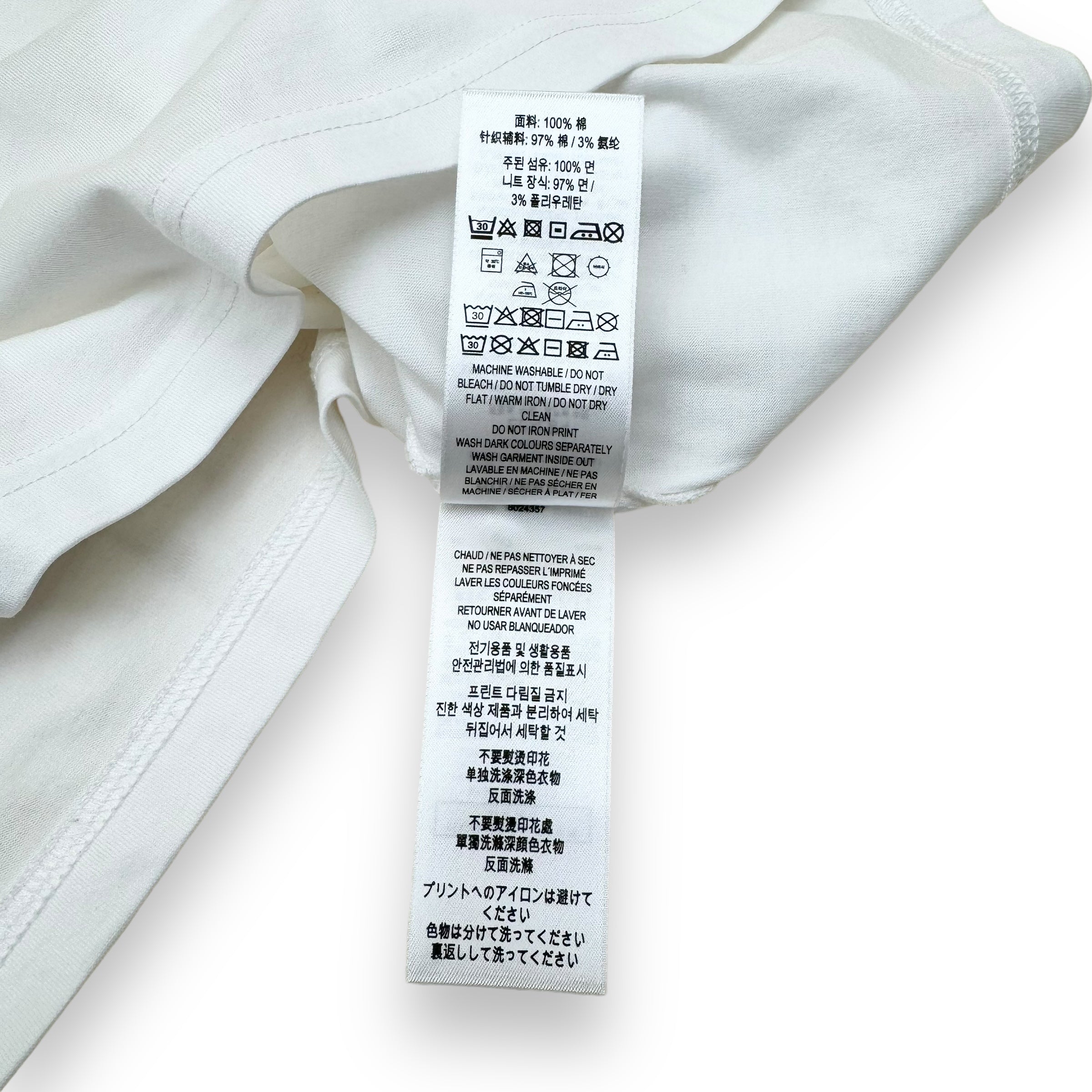 BURBERRY OVERSIZED LOGO-PRINT T-SHIRT WHITE M