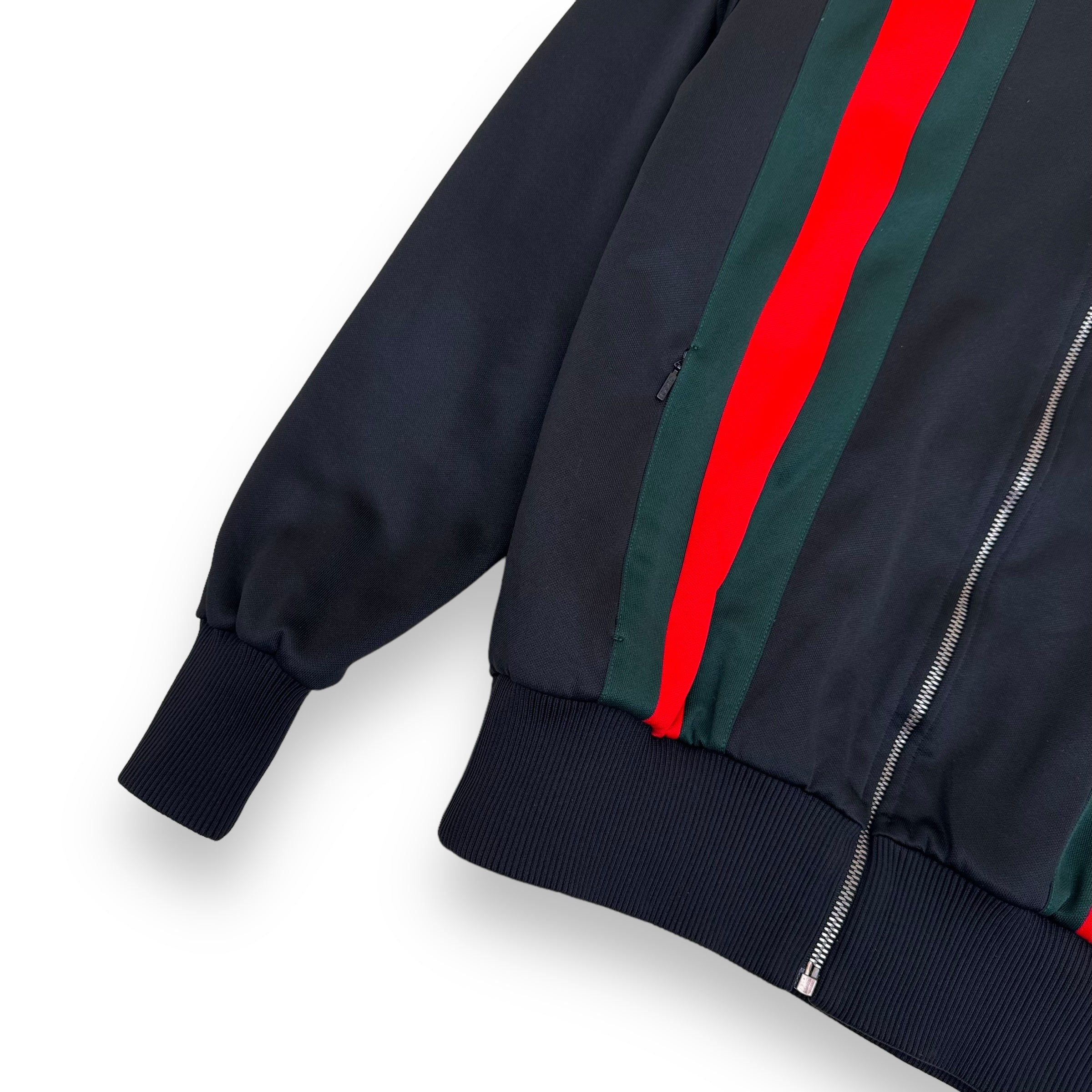 GUCCI ZIP-UP TRACK JACKET BLACK S