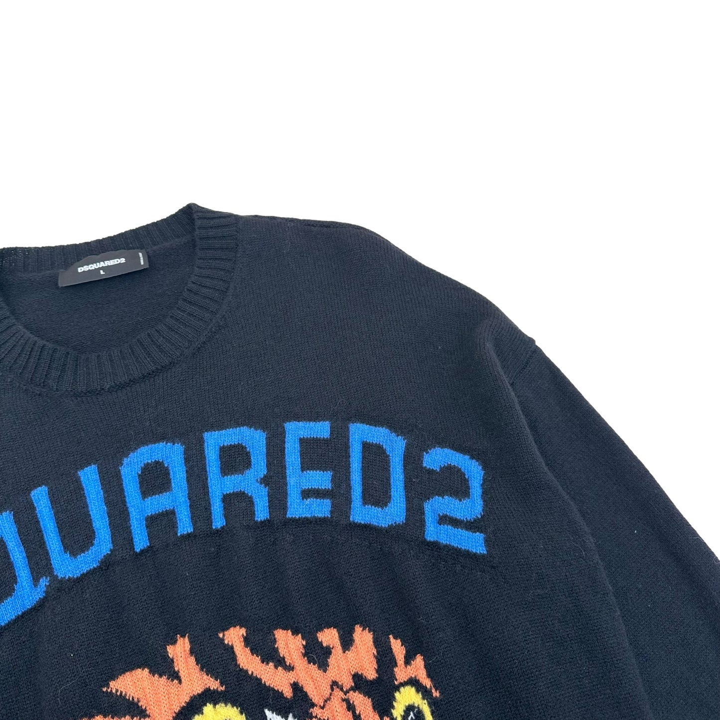 DSQUARED2 KNITTED JUMPER BLACK L