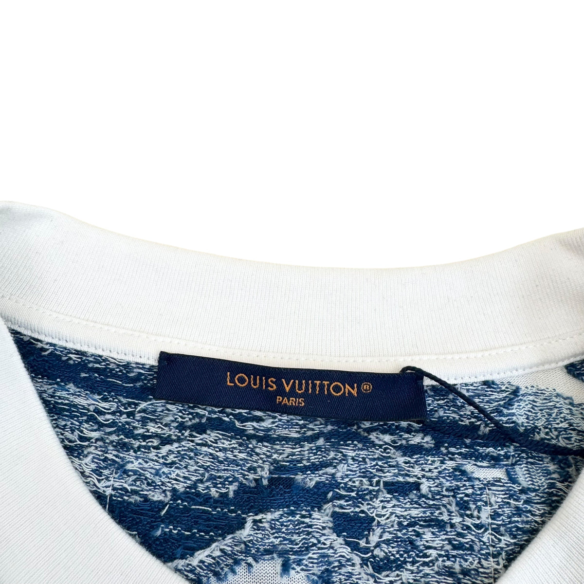 LOUIS VUITTON GRAPHIC COTTON SHORT-SLEEVE T-SHIRT LUXURY BLUE L