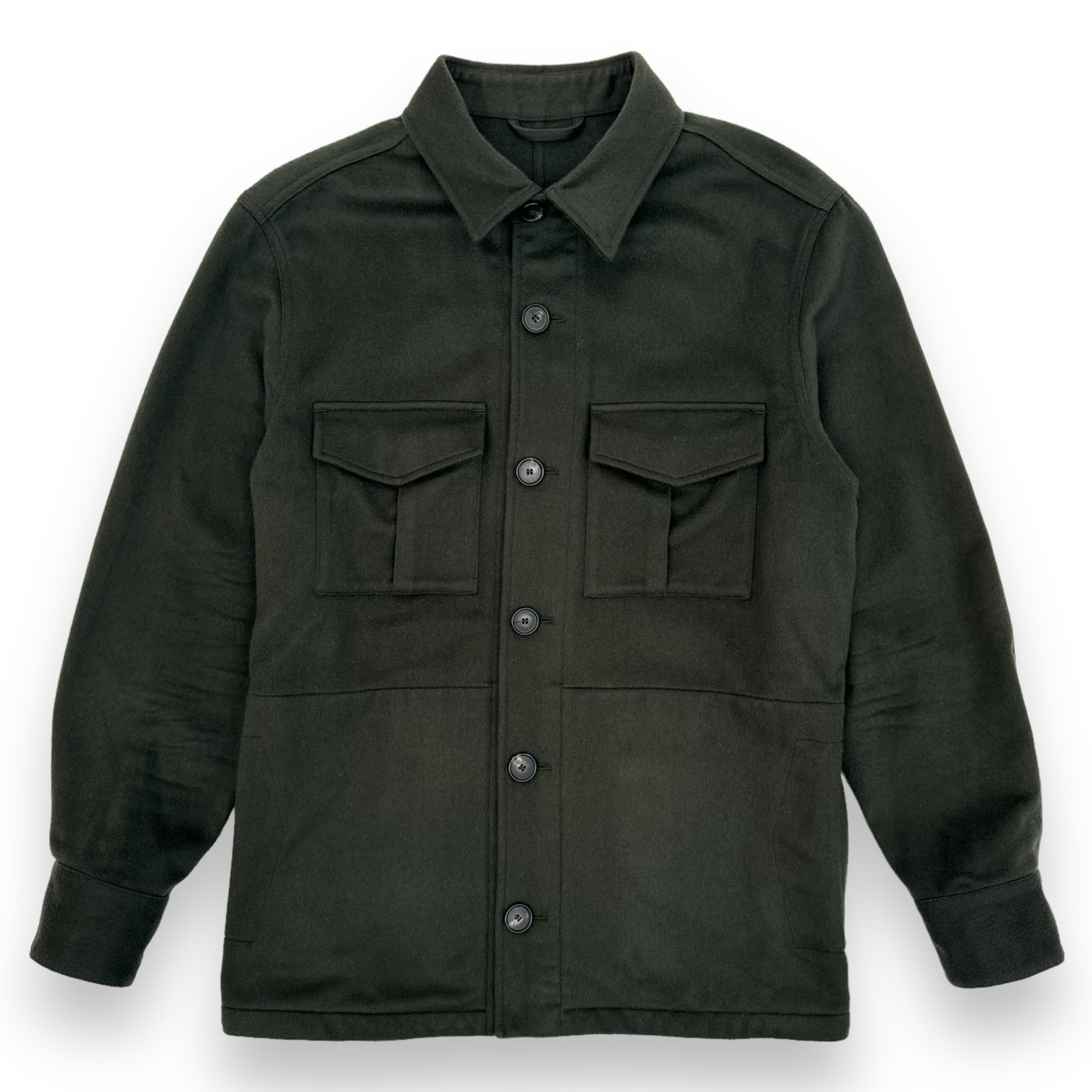 THOM SWEENEY CASHMERE FLANNEL JACKET KHAKI L