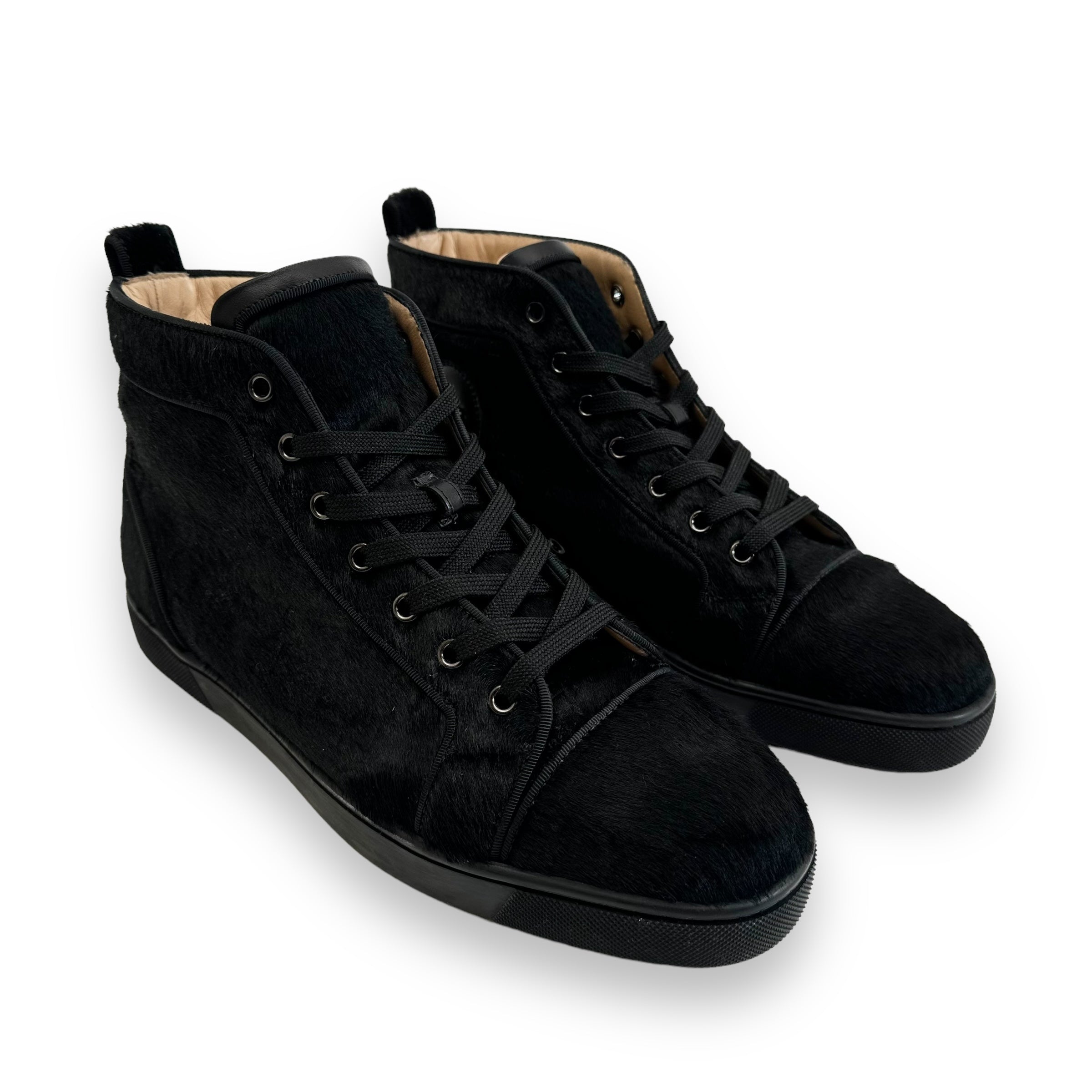 CHRISTIAN LOUBOUTIN LOUIS ORLATO CALFSKIN SNEAKER BLACK UK9
