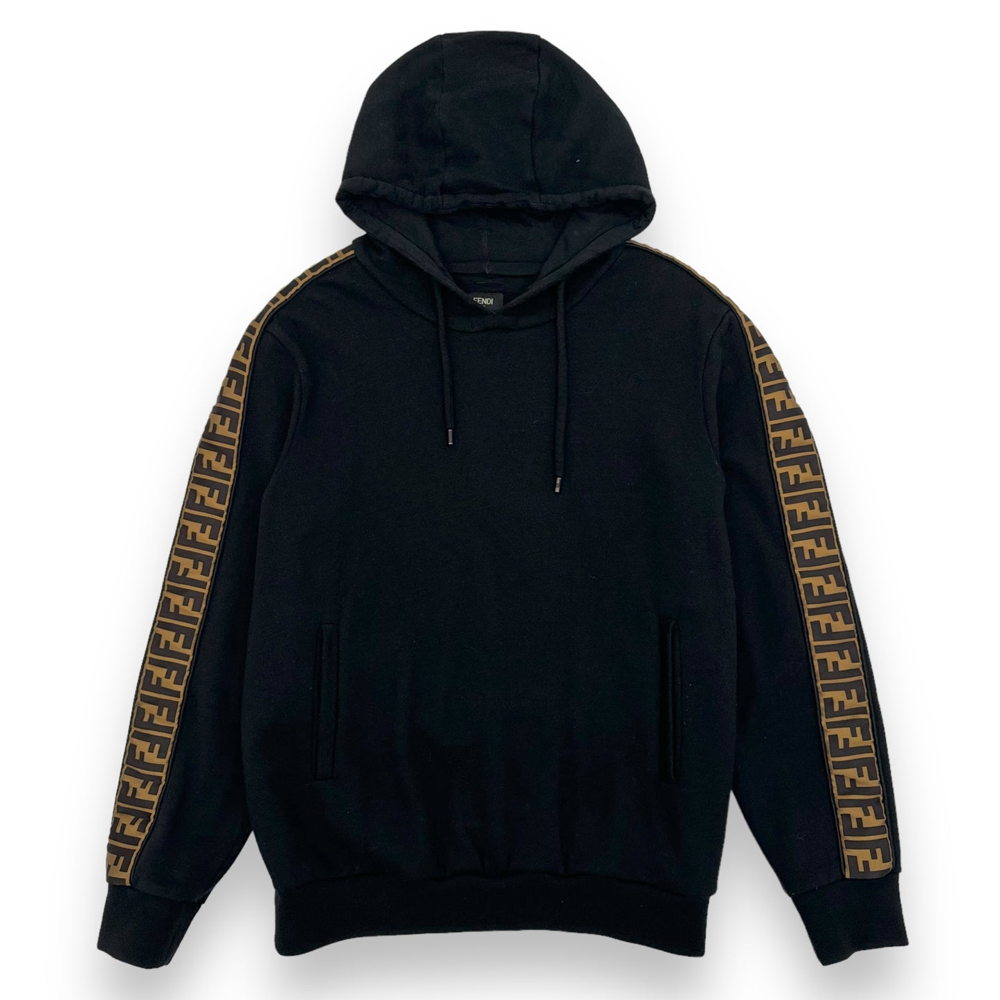 FENDI FF TAPE HOODIE BLACK L