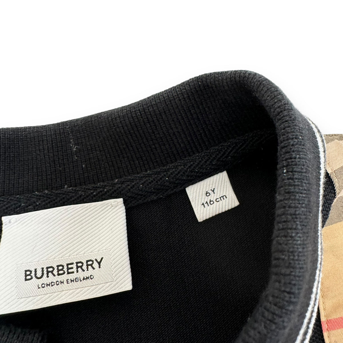 BURBERRY NOVA CHECK DRESS BLACK AGE6