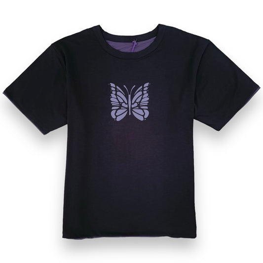 NEEDLES REVERSIBLE T-SHIRT BLACK / PURPLE M