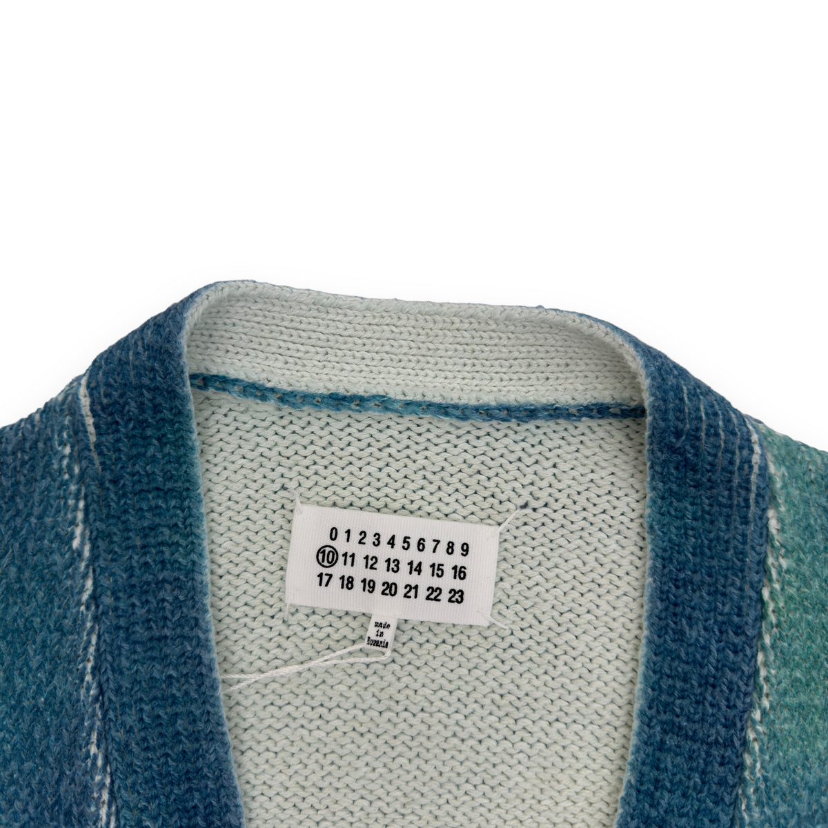 MAISON MARGIELA FLORAL PRINT TIE-DYE SWEATER BLUE / WHITE M