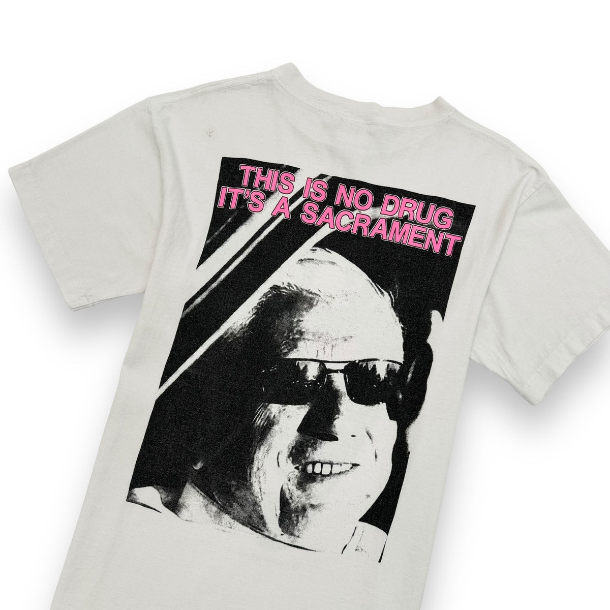 SAINT MICHAEL GRAPHIC PRINT DRG T-SHIRT WHITE / PINK M