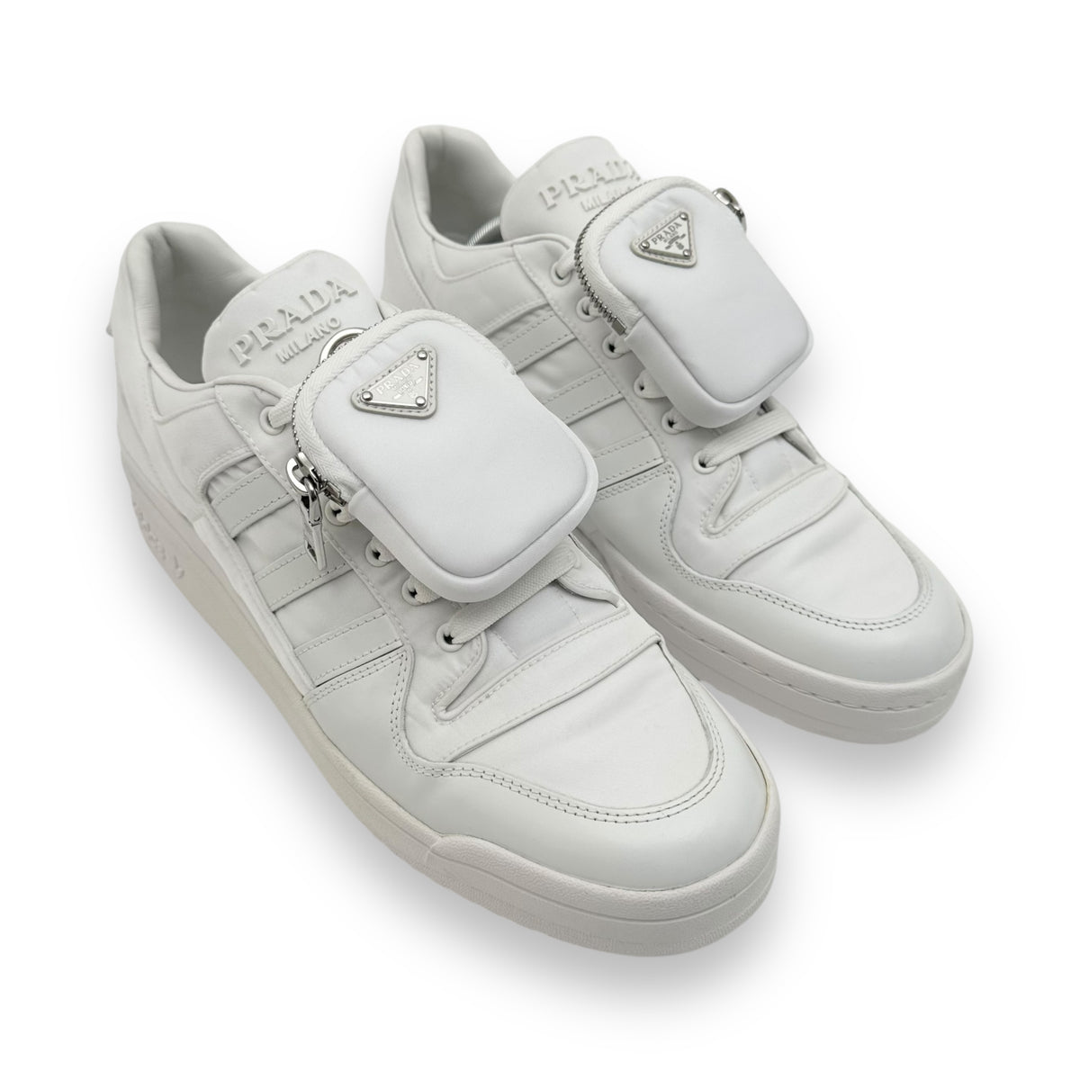 PRADA X ADIDAS FORUM LOW TOP SNEAKER WHITE UK10