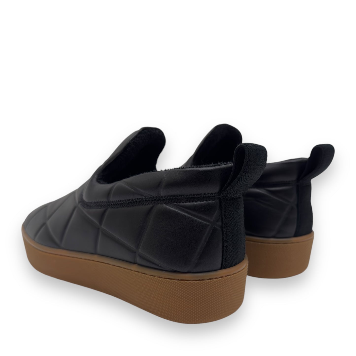 BOTTEGA VENETA BV QUILT SLIP ON LEATHER SNEAKER BLACK UK11