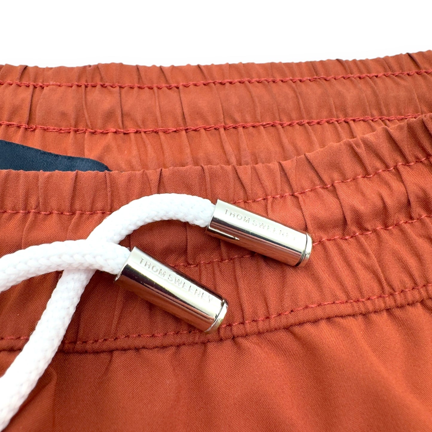 THOM SWEENEY SWIM SHORTS BURNT ORANGE 32”