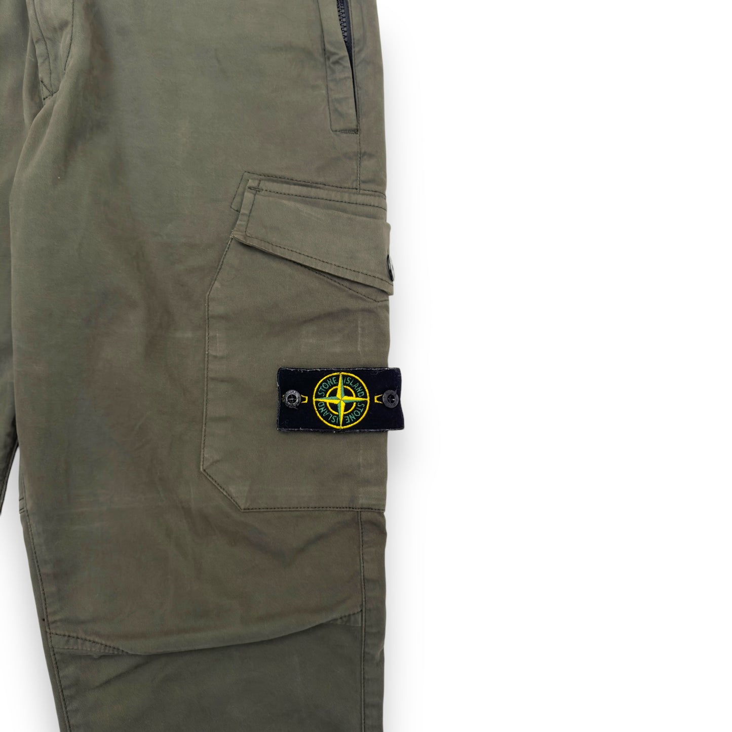 STONE ISLAND CARGO TROUSERS GREEN W34”