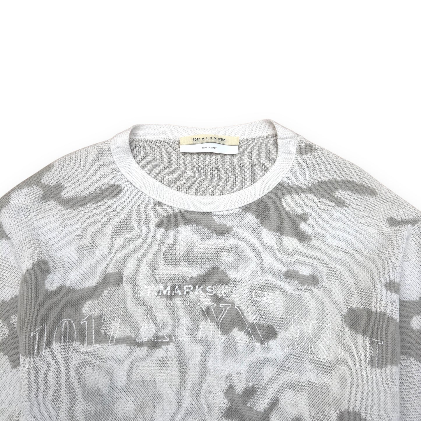 1017 ALYX 9SM CAMO SWEATER WHITE M