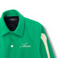 AMIRI LOGO-EMBOIDERED APPLIQUÉD BONE WOOL JACKET GREEN / WHITE 50 / L