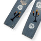 DENIM TEARS X VIRGIL ABLOH “MESSAGE IN A TEAR’ DENIM JEANS BLUE W32”