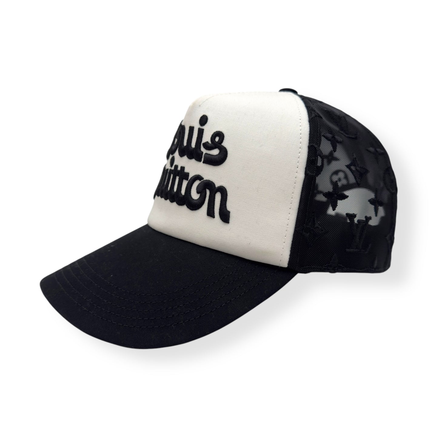 LOUIS VUITTON X TYLER THE CREATOR MESH SIGNATURE CAP BLACK / WHITE O/S