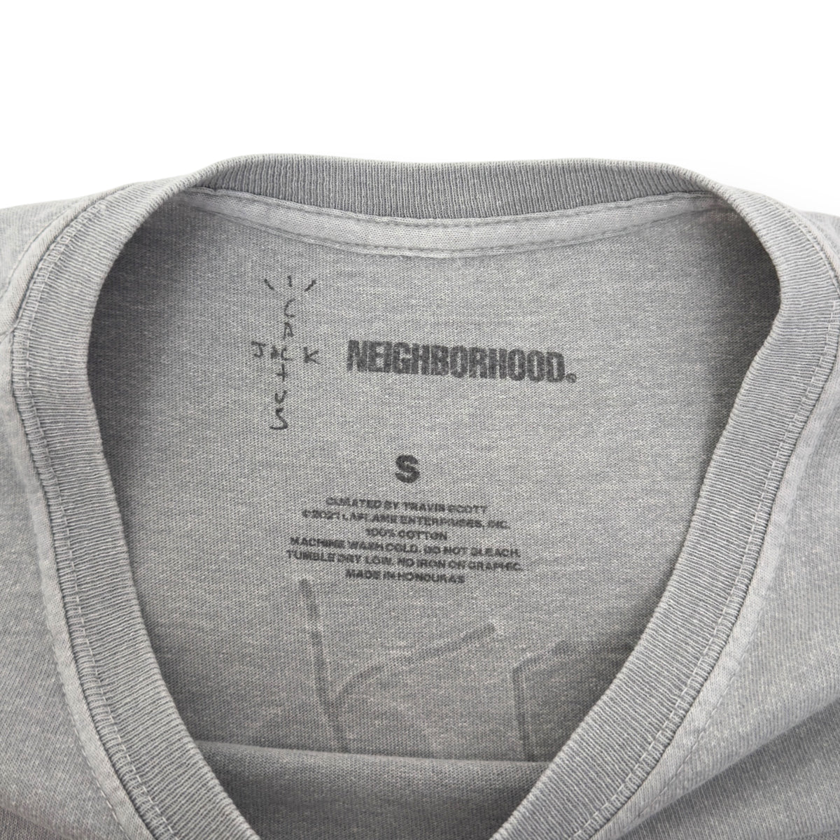TRAVIS SCOTT CACTUS JACK 'NEIGHBORHOOD' CAROUSEL T-SHIRT GREY S