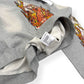 WHO DECIDES WAR FLAMES GLASS HOODIE VINTAGE GREY / ORANGE L