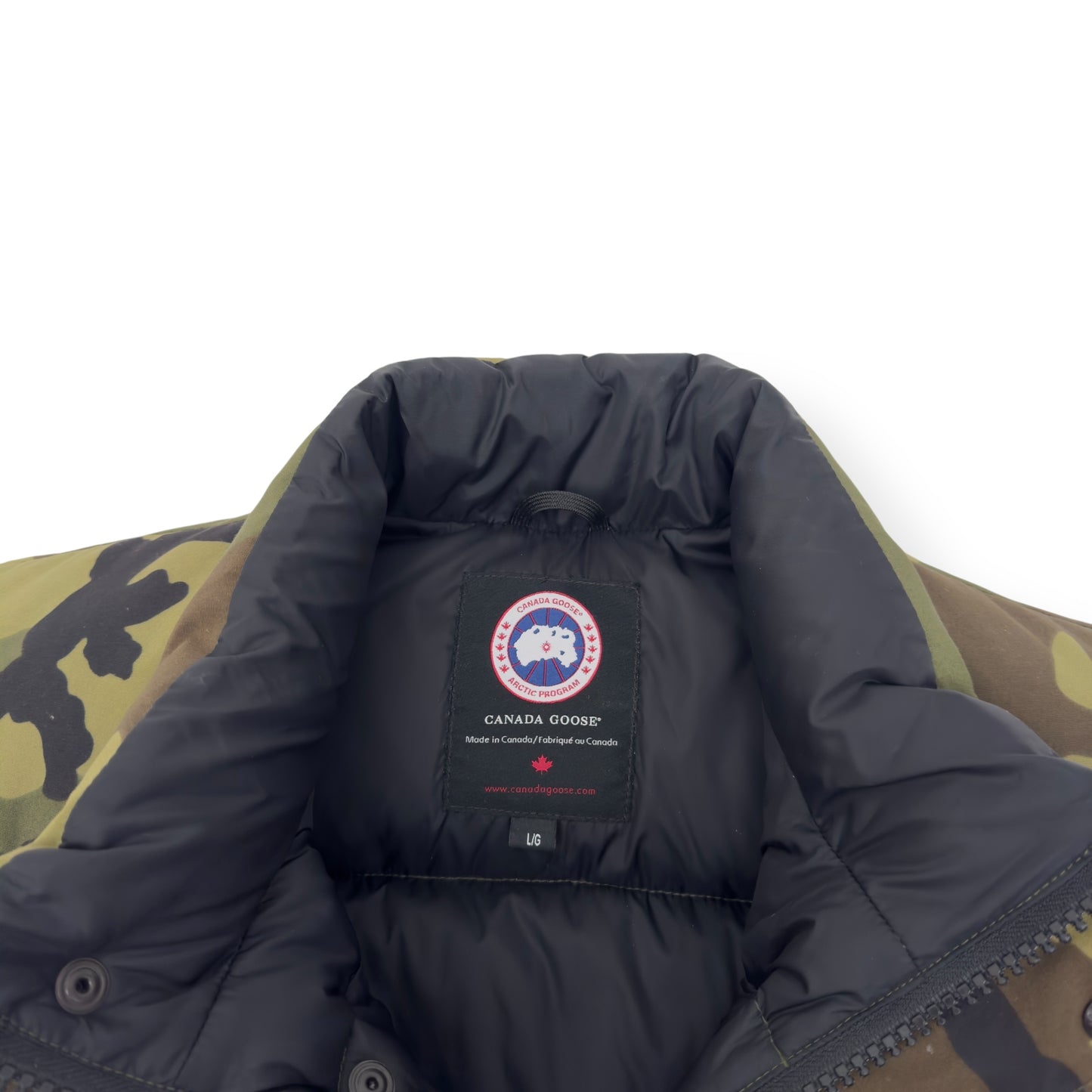 CANADA GOOSE FREESTYLE GILET PUFFER JACKET GREEN CAMO L
