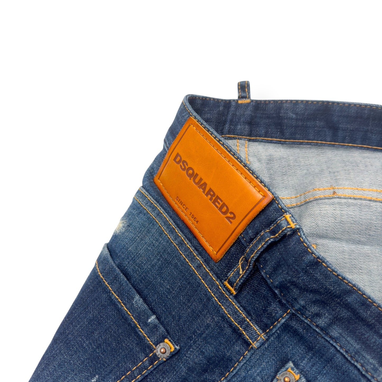 DSQUARED2 DISTRESSED DENIM JEANS BLUE 48 / M