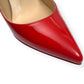 CHRISTIAN LOUBOUTIN PIGALLE 100MM PATENT LEATHER POINTED TOE PUMPS RED 36 / UK3