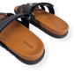HERMÈS CHYPRE SANDALS NATUREL / BLACK 42 / UK8