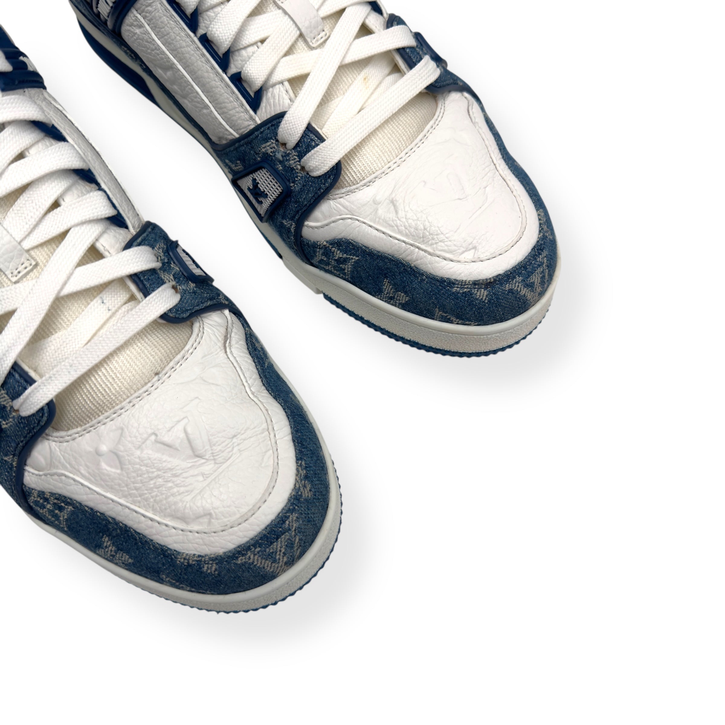 LOUIS VUITTON LV MONOGRAM DENIM SNEAKER BLUE / WHITE UK9.5