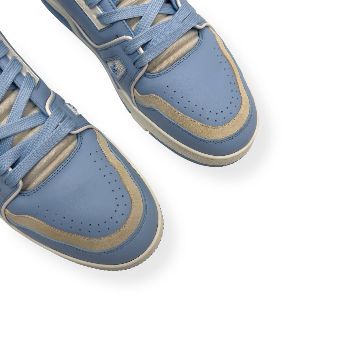LOUIS VUITTON LV TRAINER BABY BLUE / WHITE UK7