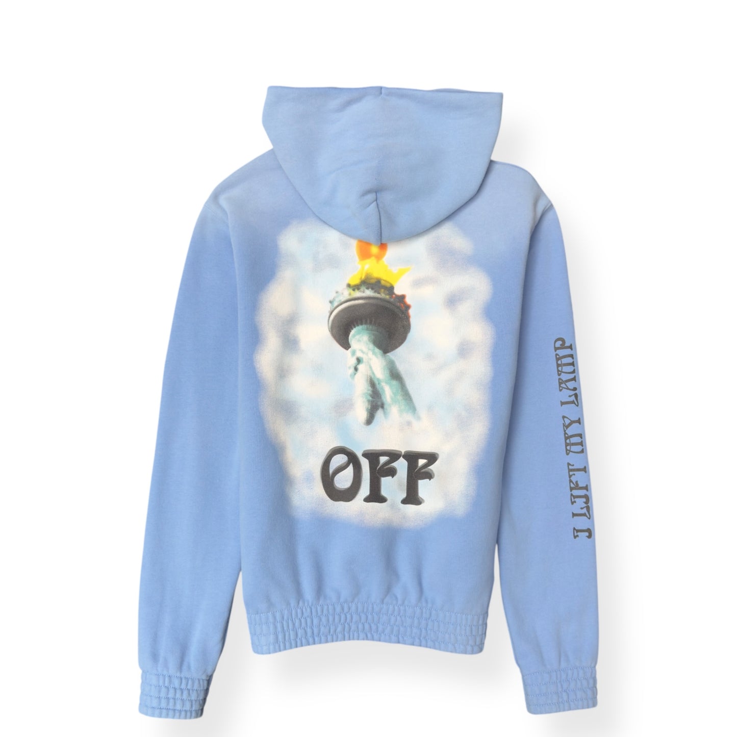 OFF-WHITE STATUE OF LIBERTY HOODIE BABY BLUE S