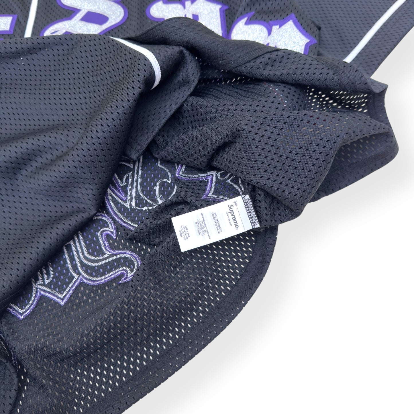 SUPREME OLD ENGLISH BASEBALL JERSEY BLACK L