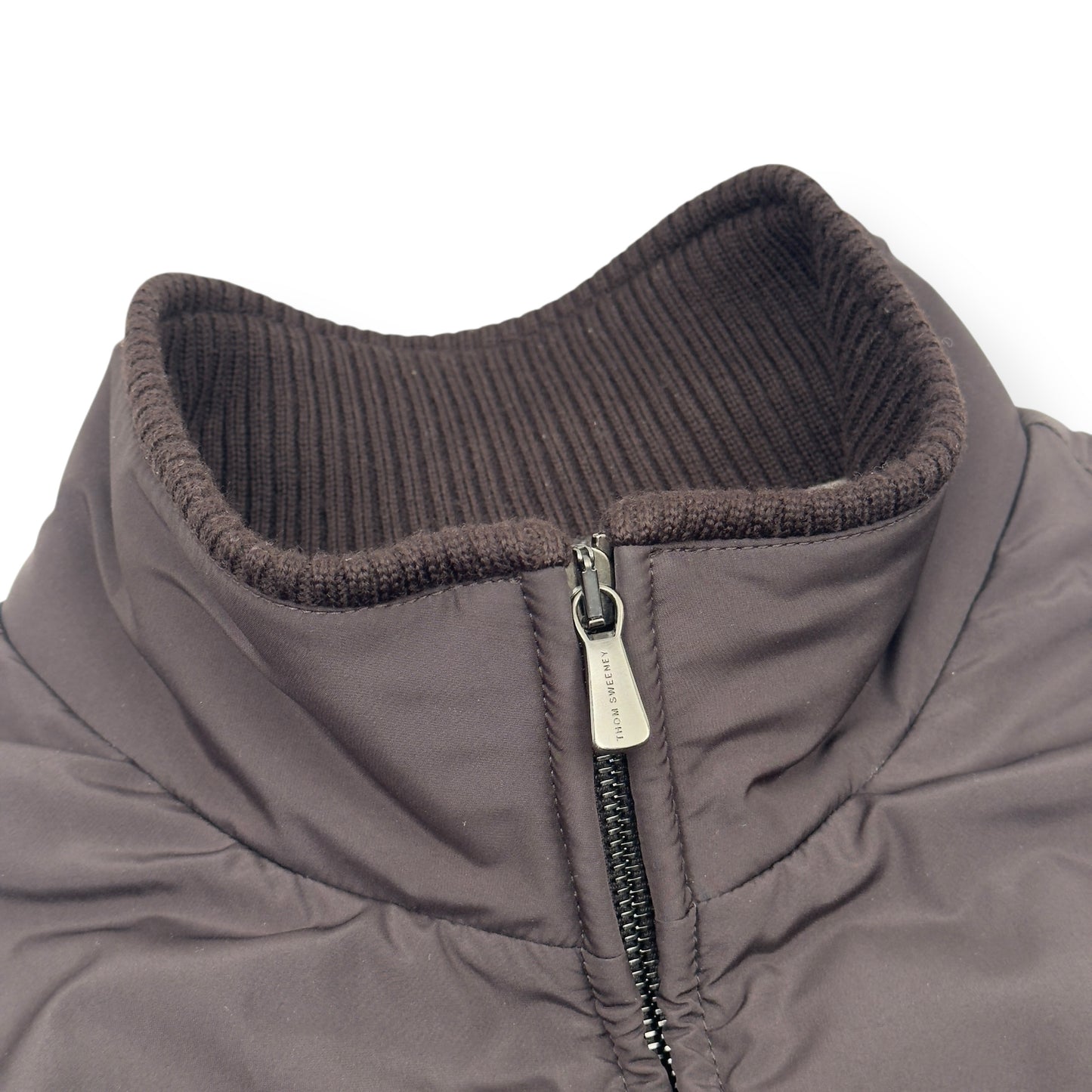 THOM SWEENEY NYLON WOOL LINED JACKET BROWN 50 / M