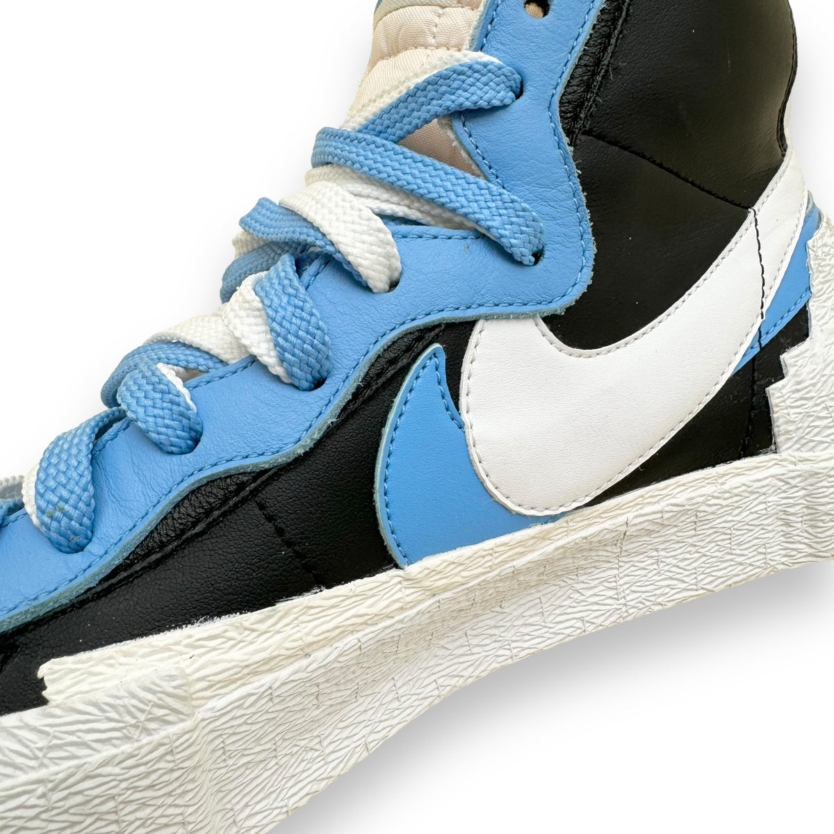 NIKE X SACAI MID BLAZER SNEAKER WHITE / BLUE / BLACK UK8.5