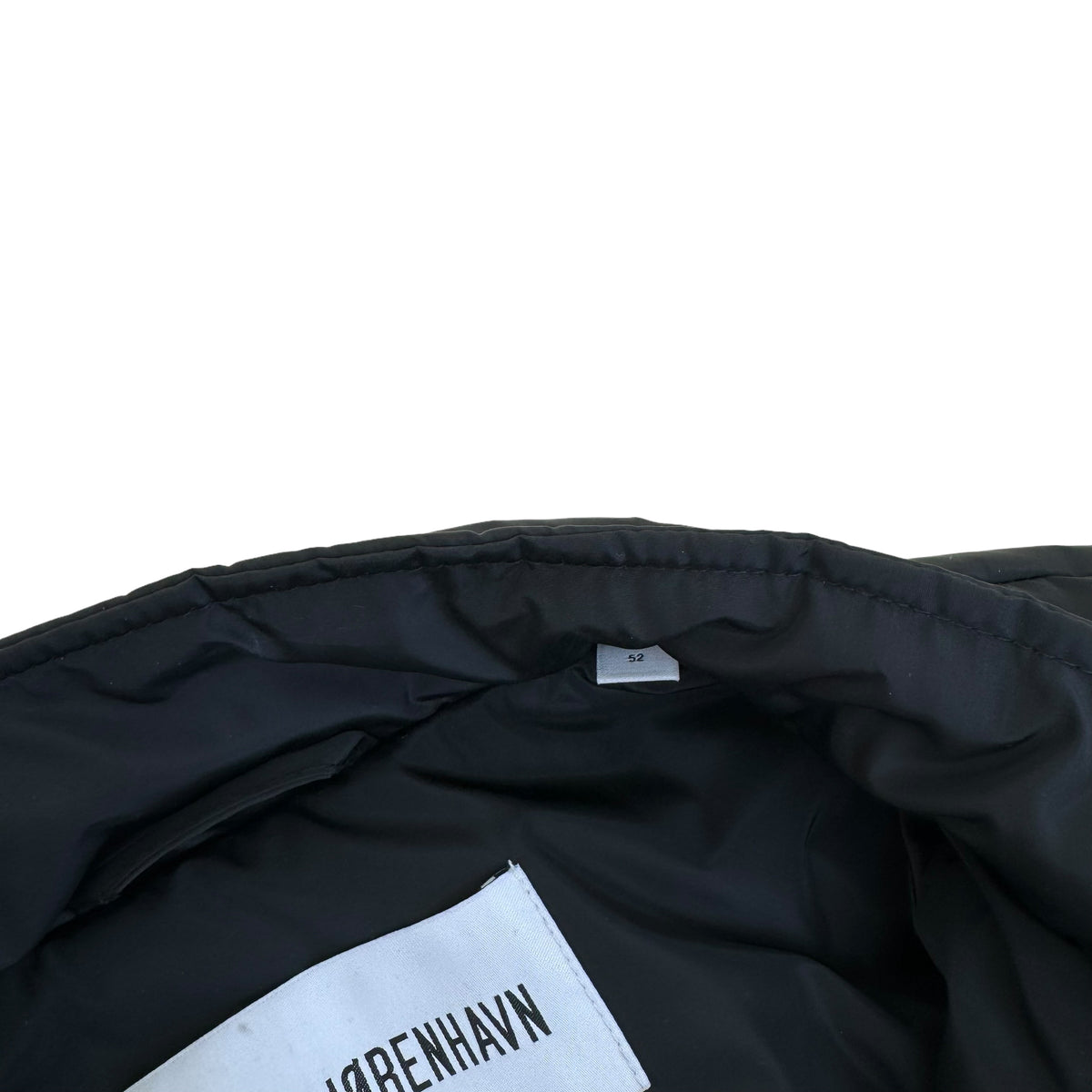 HAN KJØBENHAVN NYLON PADDED LOGO BUTTON COAT BLACK XL