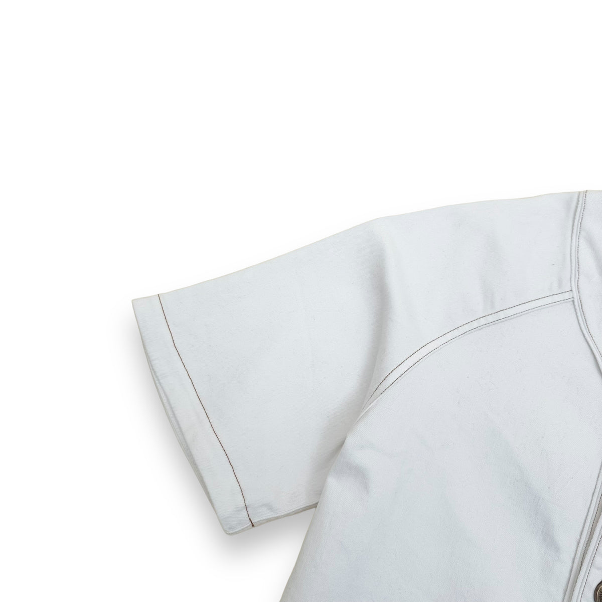 LOUIS VUITTON MONOGRAM BASEBALL SHIRT WHITE L