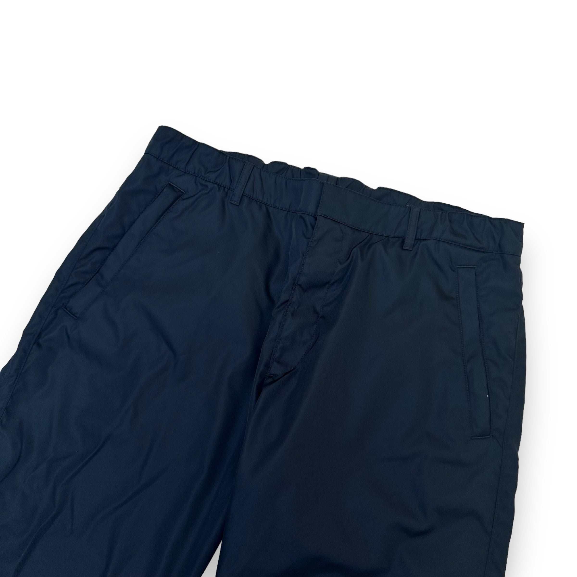 PRADA RE-NYLON GABARDINE TROUSERS BLACK XL
