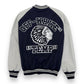 OFF-WHITE PATCH VARSITY LEATHER / COTTON JACKET BLUE / WHITE XL