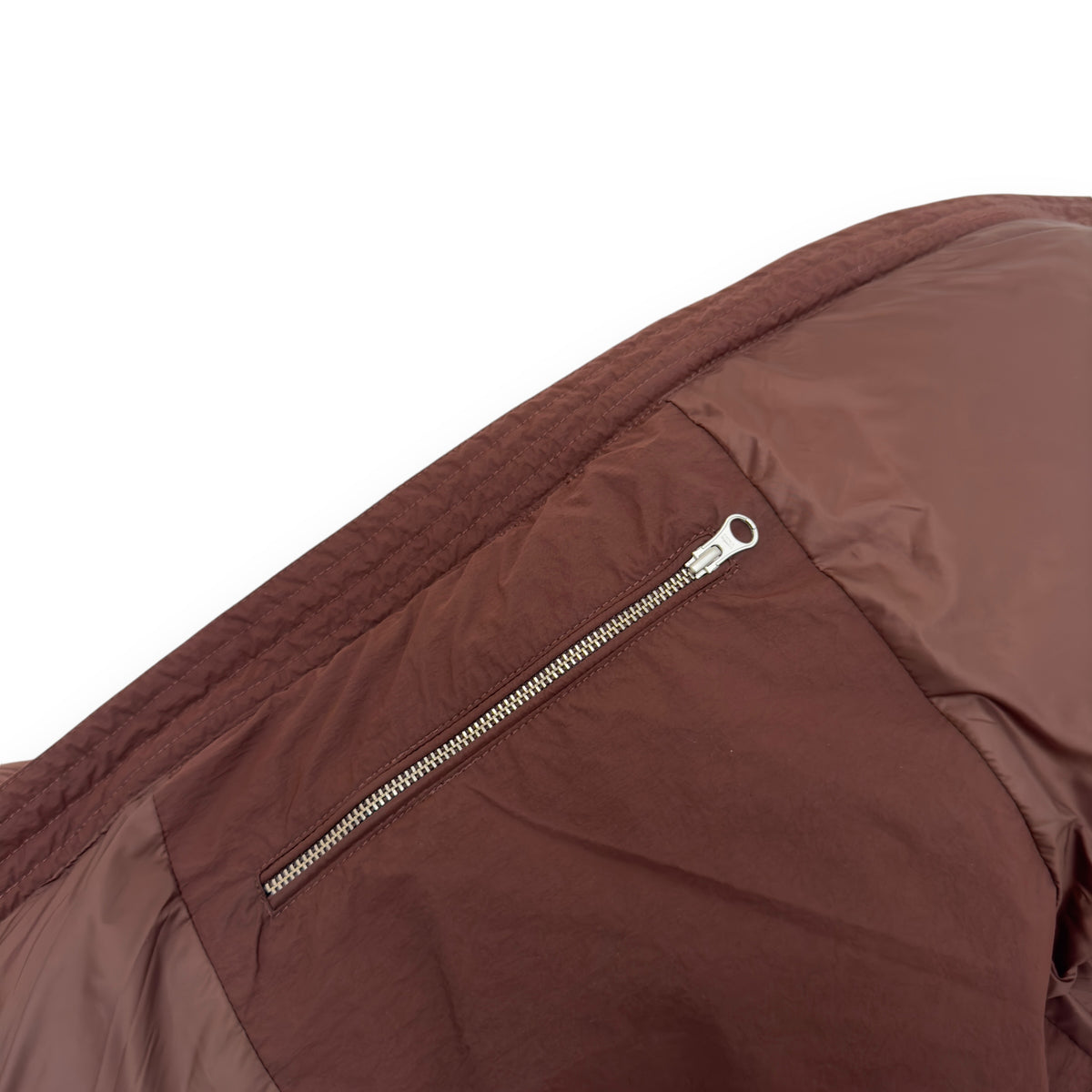 STÜSSY NYLON DOWN PUFFER JACKET BROWN M