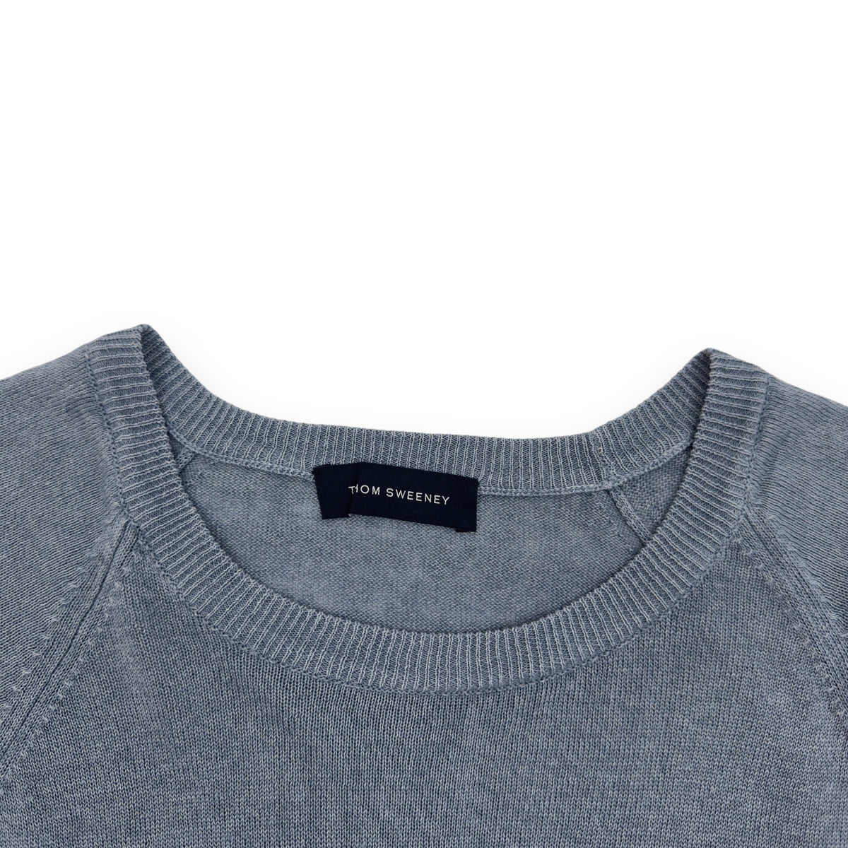 THOM SWEENEY LINEN / COTTON BLEND T-SHIRT BLUE M